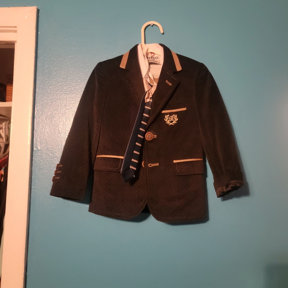 Kids Black Blazer with Tie
